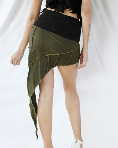 Fold Over Long Leaf Skirt
