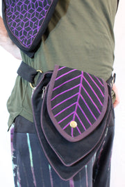 Belt: Leaf Teardrop Pouch [ABO-303B]