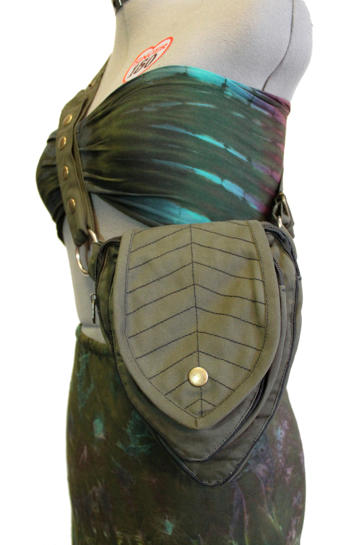 Belt: Leaf Teardrop Pouch [ABO-303B]