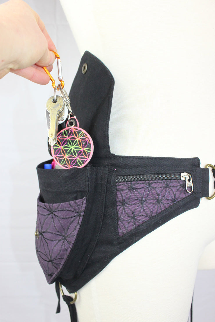 Pre Order ABO-507 Double Pocket Flower of Life Belt