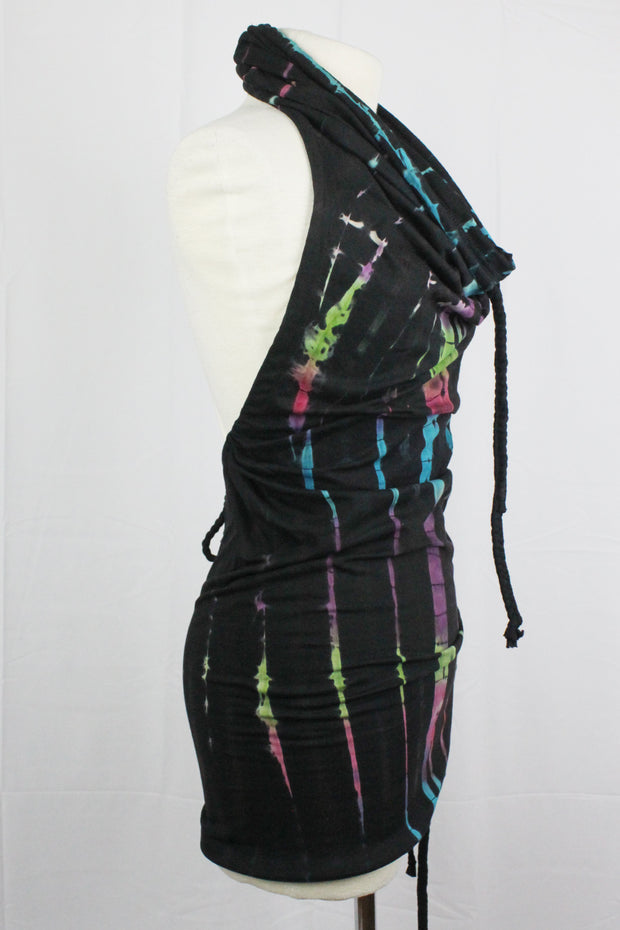 WDO-505C Halter Dress Multi Coloured Tie Dye