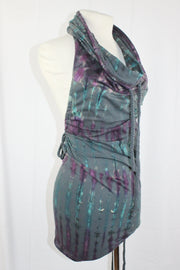 WDO-505C Halter Dress Multi Coloured Tie Dye