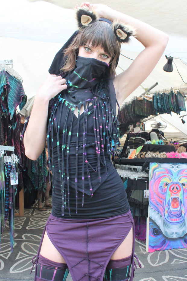 Tie Dyed Fringe Skirt [WSO-311B]