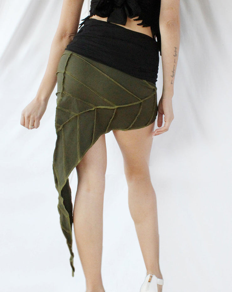 Fold Over Long Leaf Skirt [WSO-508]