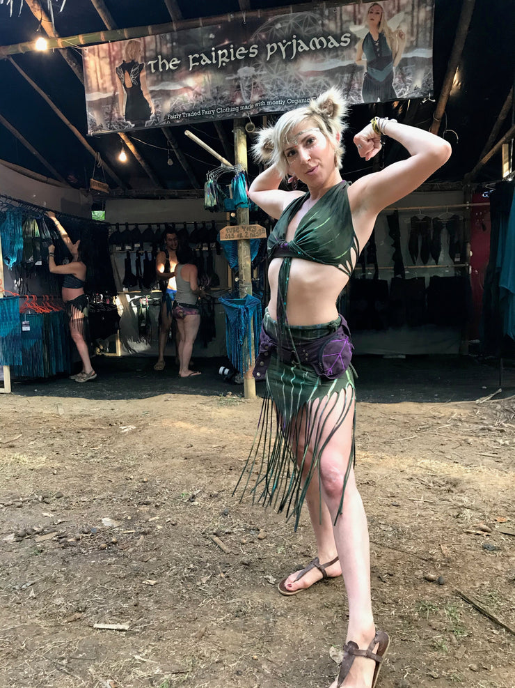 Tie Dyed Fringe Skirt [WSO-311B]