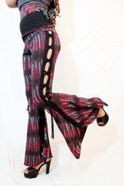WPO-602B Tie Dyed Braided Bell Bottoms